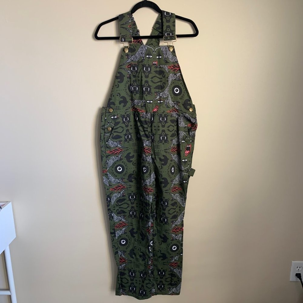 Nooworks Carpenter Overalls in Black Swan, Size Large
